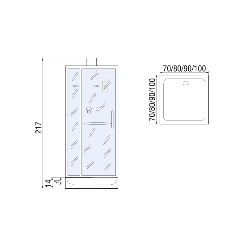 Душевая кабина River Tana 100x100 Б/К 10000002997 