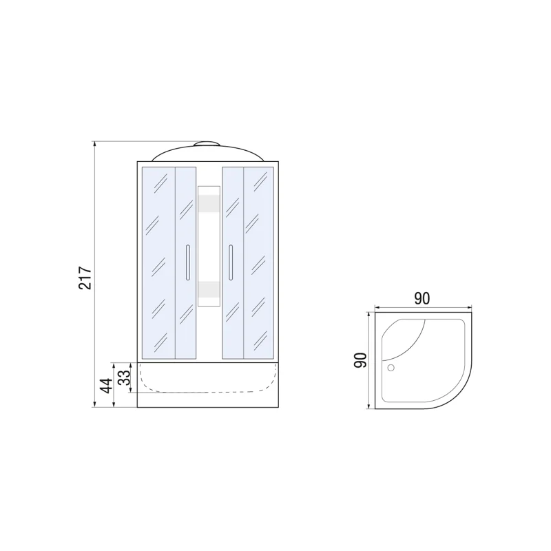 Душевая кабина River Lena 90x90 МТ 10000001423 