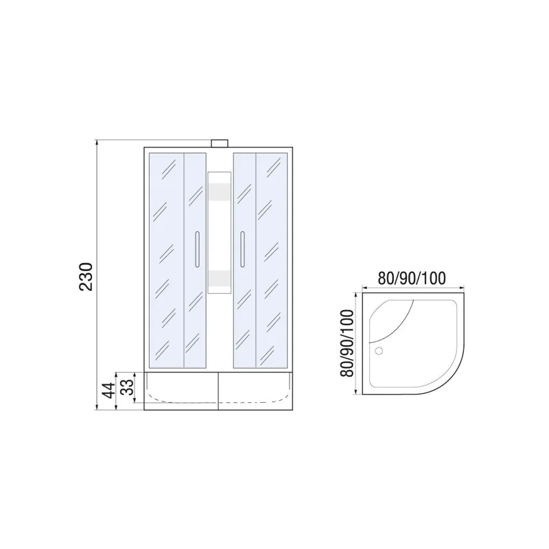 Душевая кабина River Nara XL 100x100 МТ Б/К 10000006203 