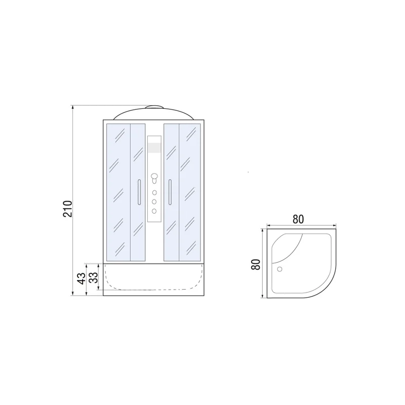 Душевая кабина River Dunay 80x80 МТ 10000003138 