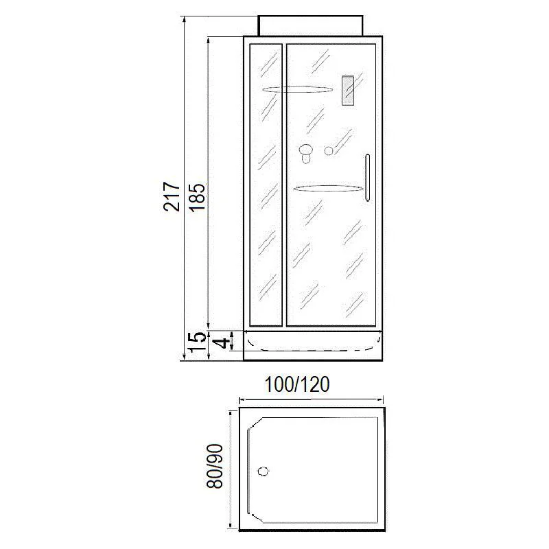 Душевая кабина River Tana 100x80 10000003119 