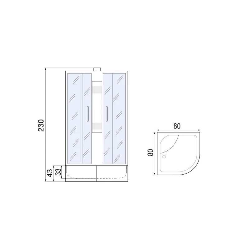 Душевая кабина River Nara XL 80x80 МТ 10000006214 