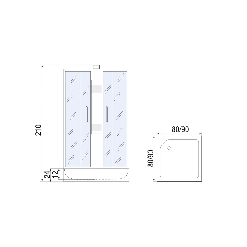 Душевая кабина River Neva 90x90 МТ Б/К 10000000819 