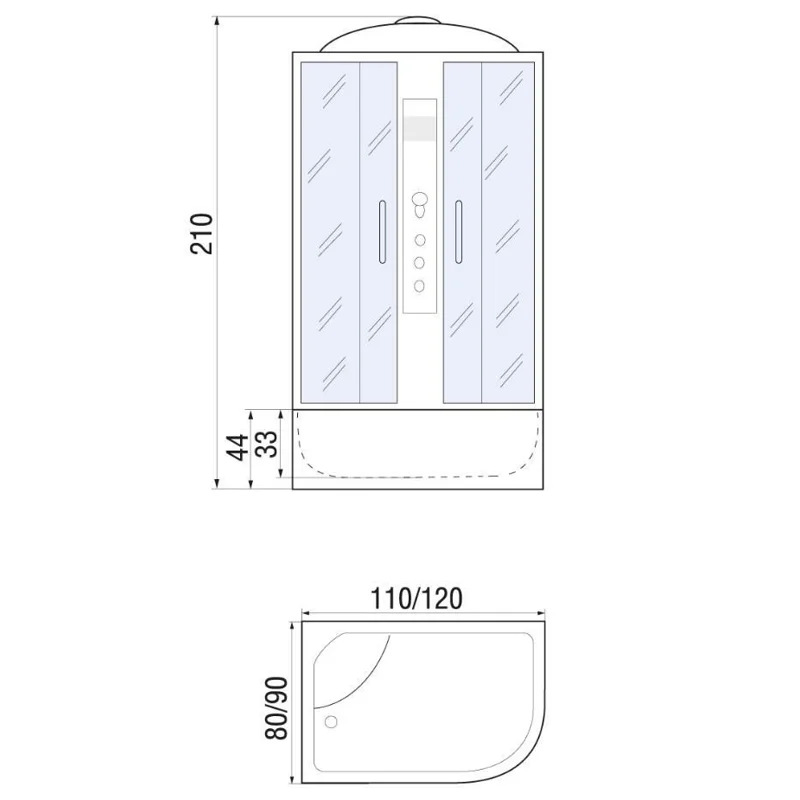 Душевая кабина River Dunay 120x80 ТН R 10000000068 