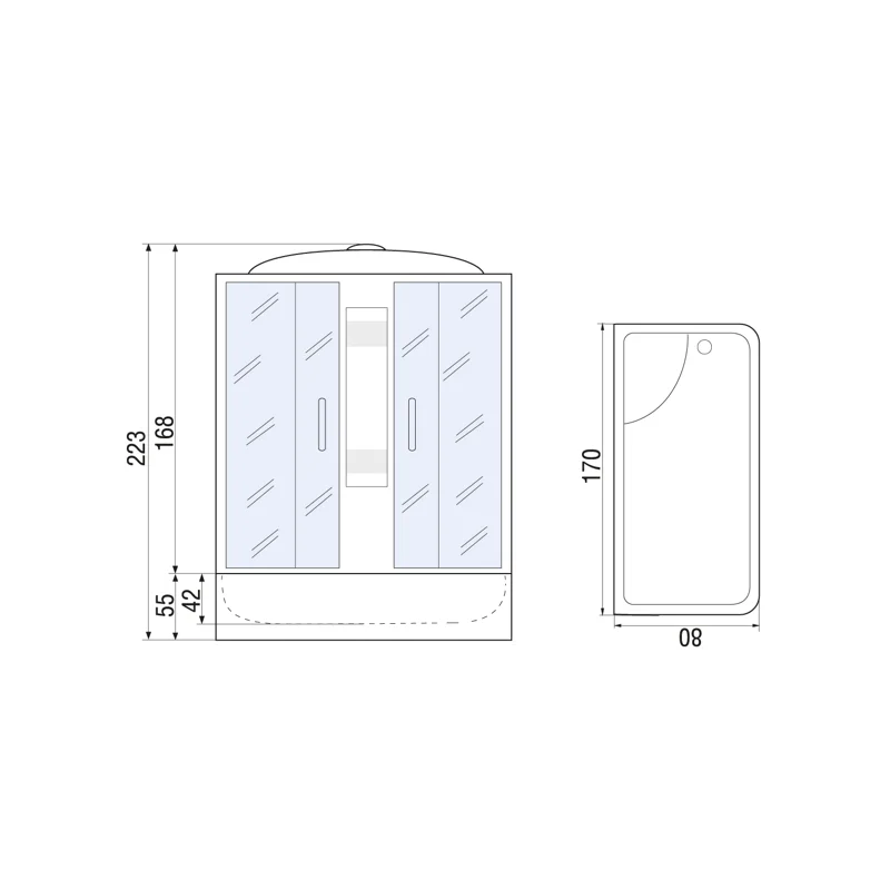 Душевой бокс River Nara 170x80 МТ 10000003026 