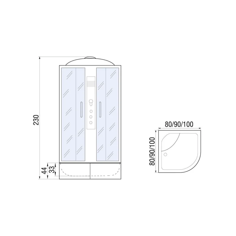 Душевая кабина River Dunay XL 90x90 MT 10000006200 