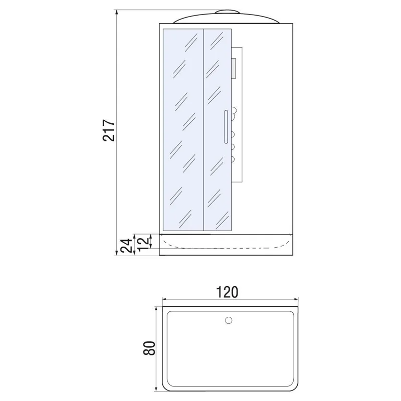 Душевая кабина River Vitim 120x80 ТН 10000003220 