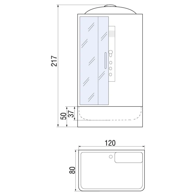 Душевая кабина River Vitim 120x80 МТ 10000003204 