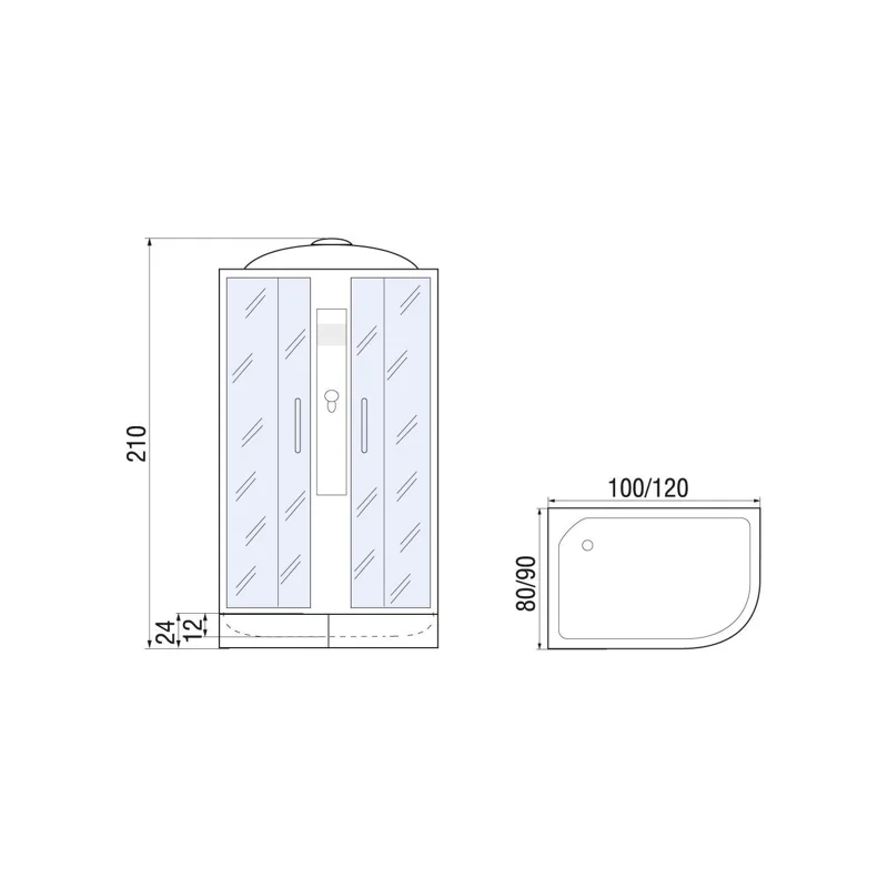 Душевая кабина River Desna 100x80 МТ R 10000002557 
