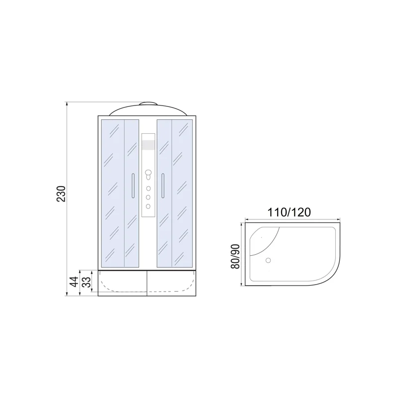 Душевая кабина River Dunay XL 120x90 MT R 10000006178 