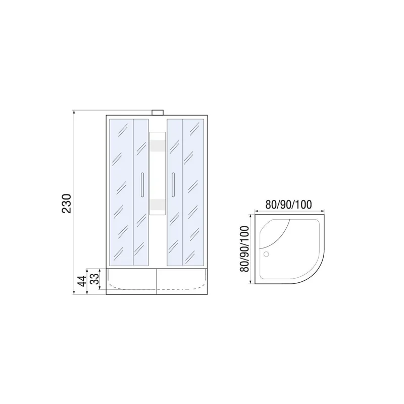 Душевая кабина River Nara XL 90x90 МТ 10000006213 
