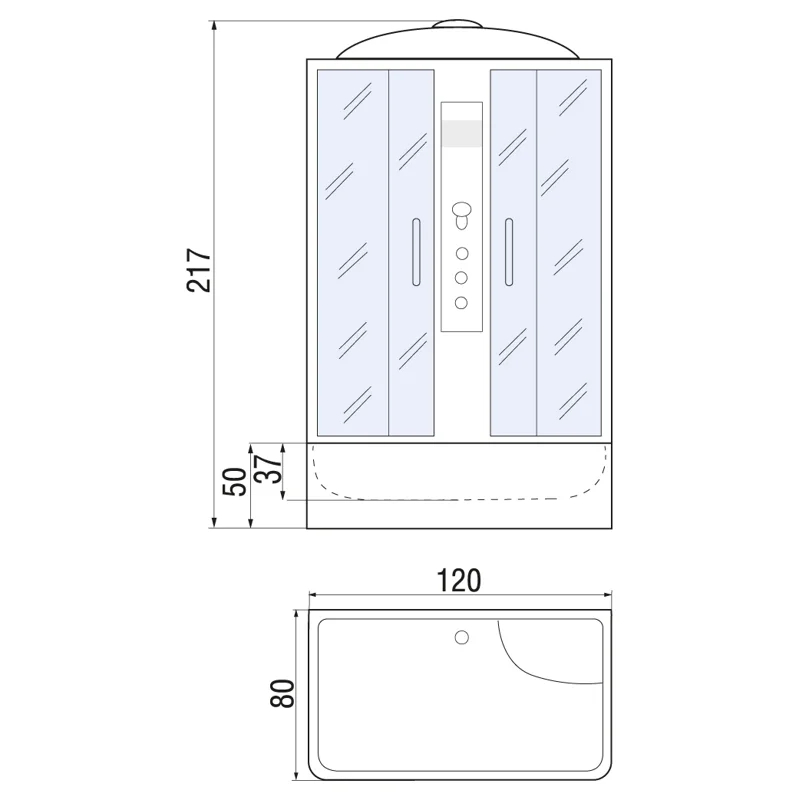 Душевая кабина River Sena 120x80 ТН 10000001578 
