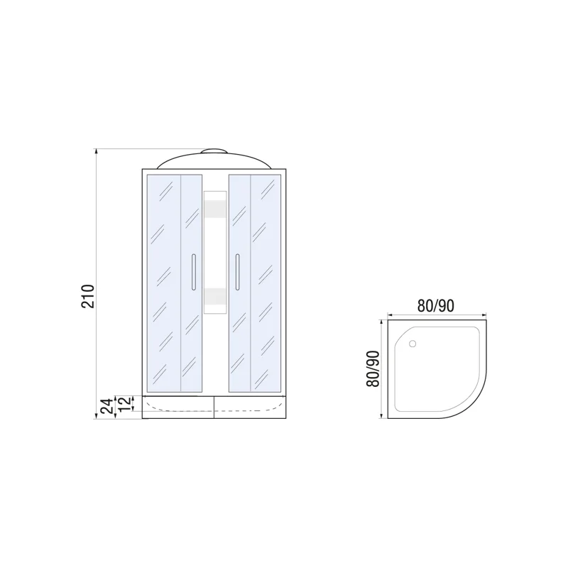 Душевая кабина River Rein 90x90 МТ 10000001307 