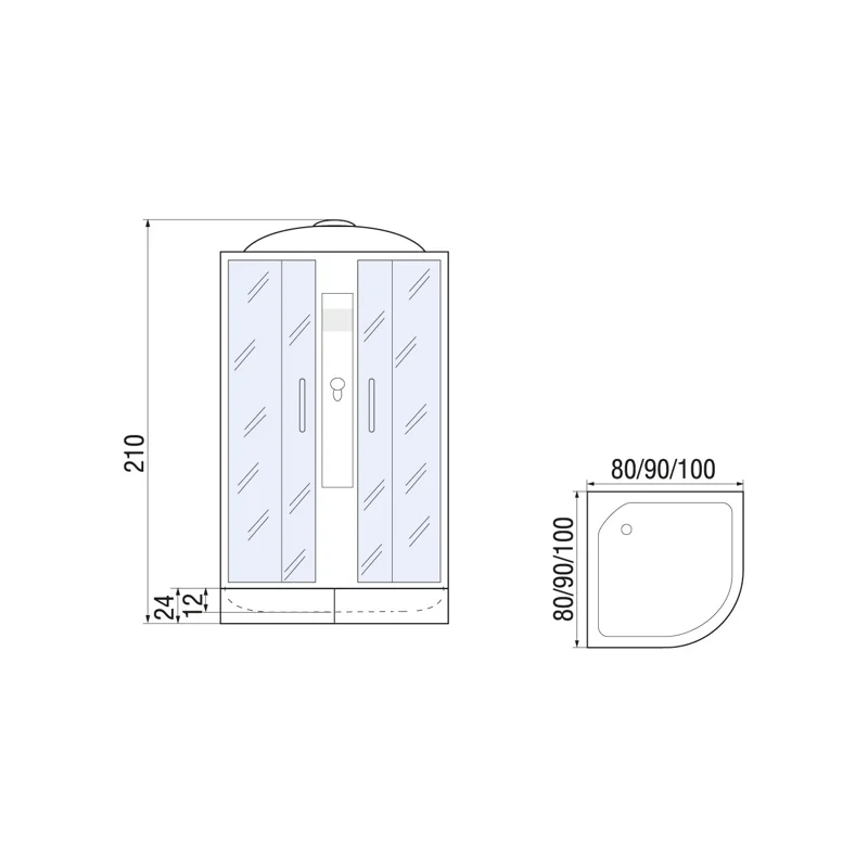 Душевая кабина River Desna 90x90 ТН 10000002180 
