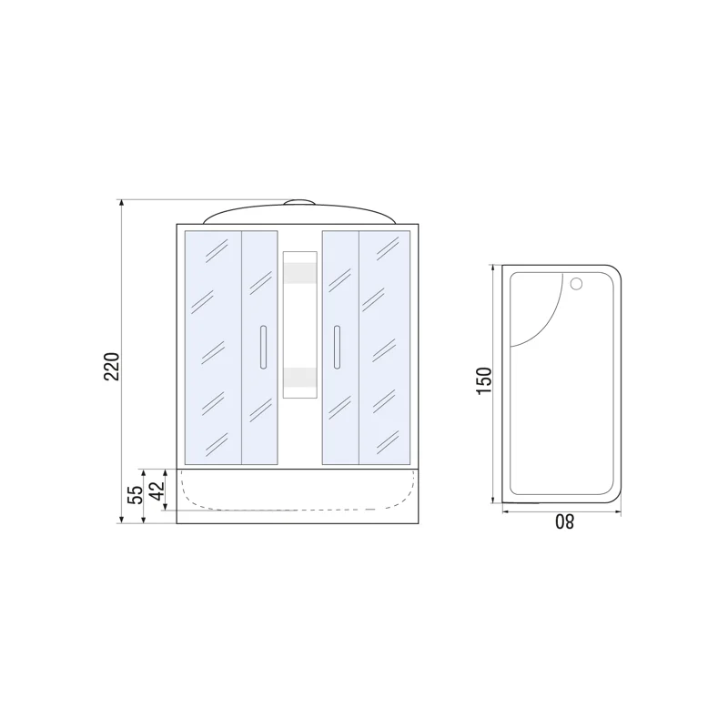 Душевой бокс River Nara 150x80 МТ 10000003025 