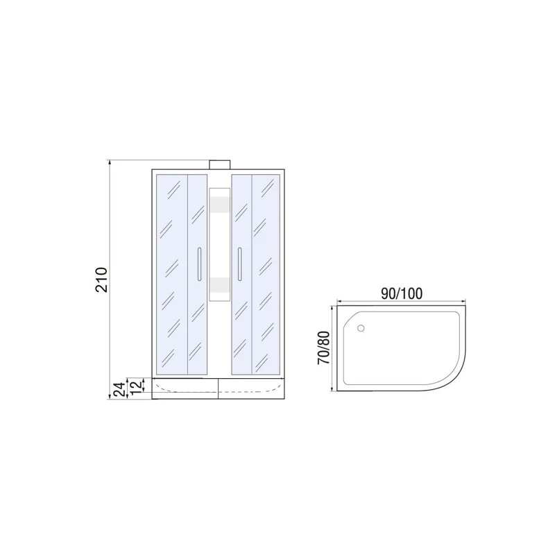 Душевая кабина River Nara 90x80 МТ L 10000008790 