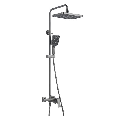 Душевая система Shevanik S4436T, оружейная сталь