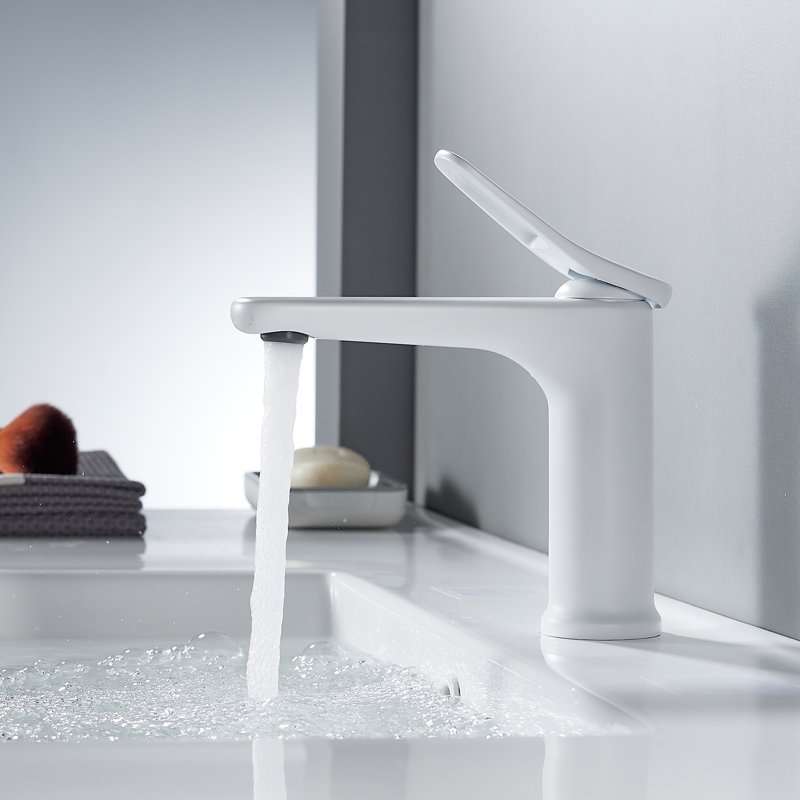 Смеситель для раковины Shevanik S4701C, белый