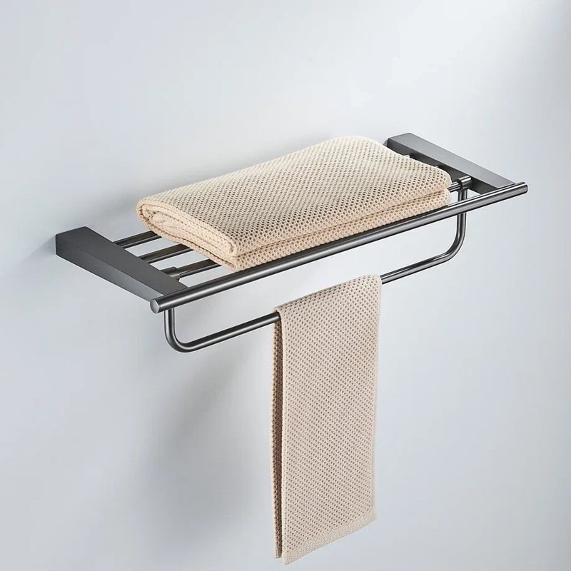Полка для полотенец Shevanik SG5708T, оружейная сталь