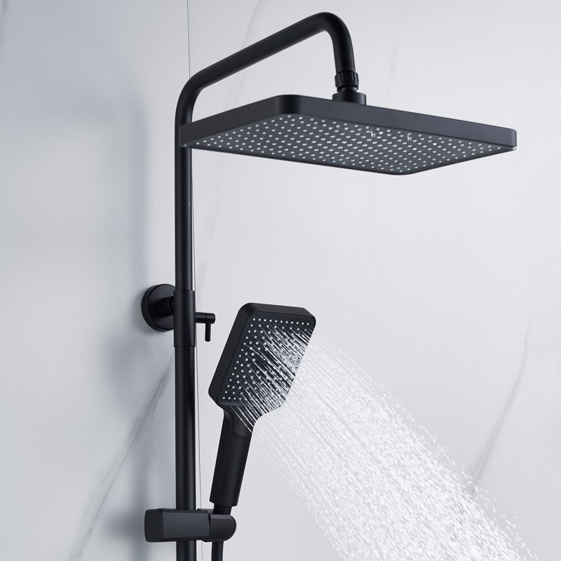 Душевая система Shevanik S9136T, оружейная сталь