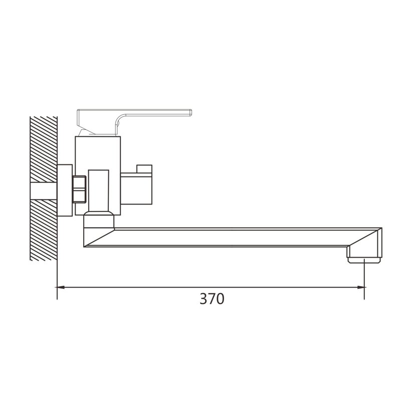 Смеситель для ванны Shevanik S8222H, черный