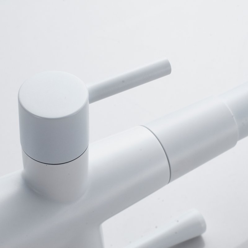 Смеситель для кухни с подключением фильтра Shevanik S528C, белый