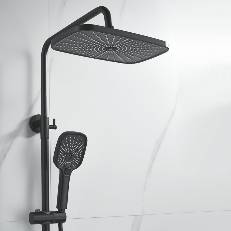 Душевая система Shevanik S6836T, оружейная сталь