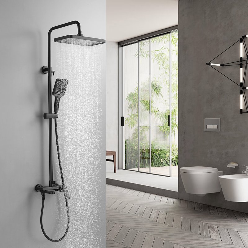 Душевая система Shevanik S8836H, черный