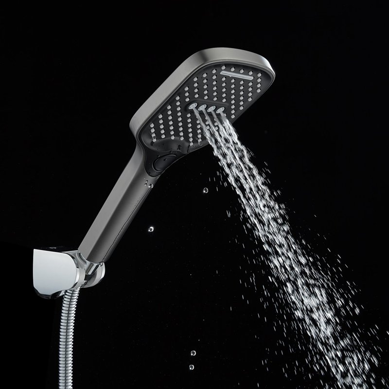 Смеситель на борт ванны Shevanik S4112T, оружейная сталь