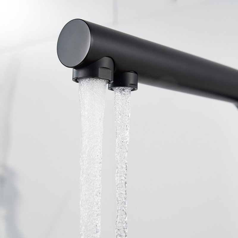 Смеситель для кухни с подключением фильтра Shevanik S468H, черный