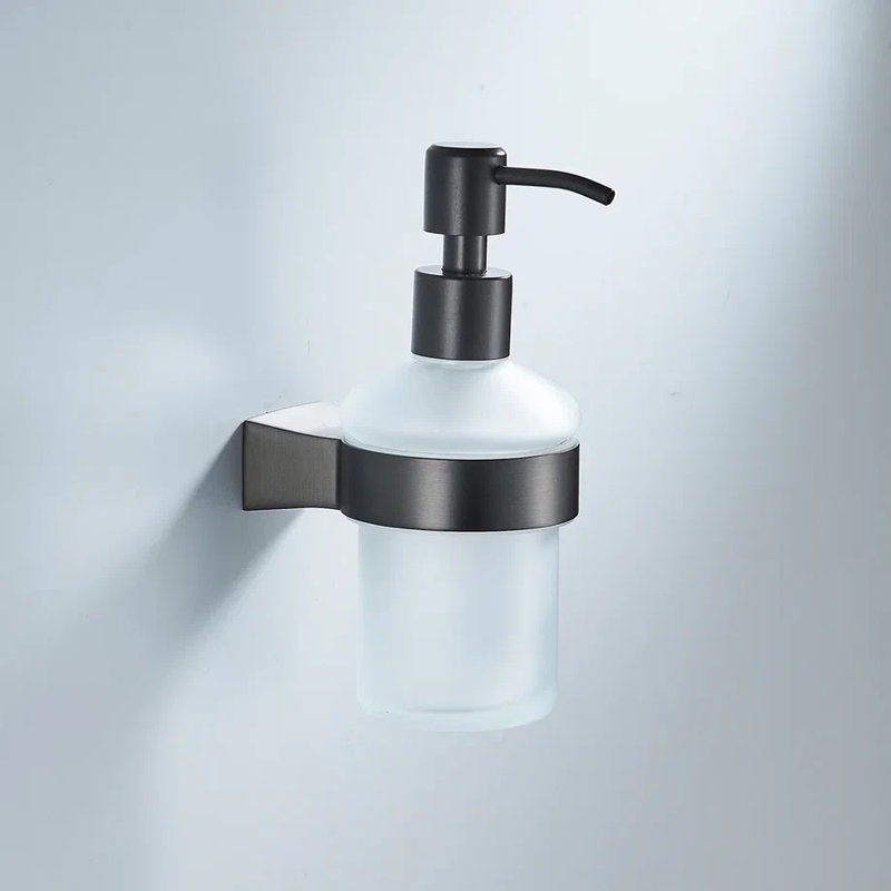 Дозатор жидкого мыла Shevanik SG5744T, оружейная сталь