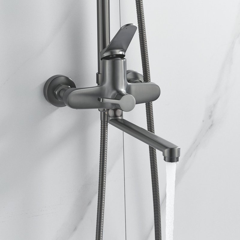 Душевая система Shevanik S7036H, черный