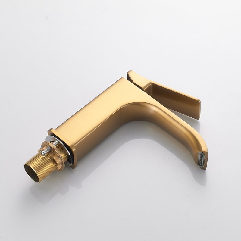 Смеситель для раковины Shevanik S4001G, золотой сатин