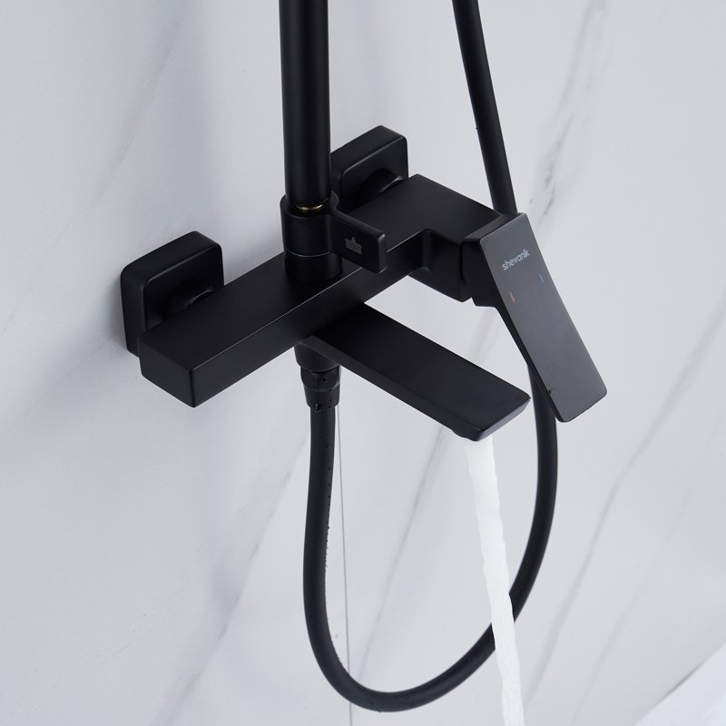 Душевая система Shevanik S9136T, оружейная сталь