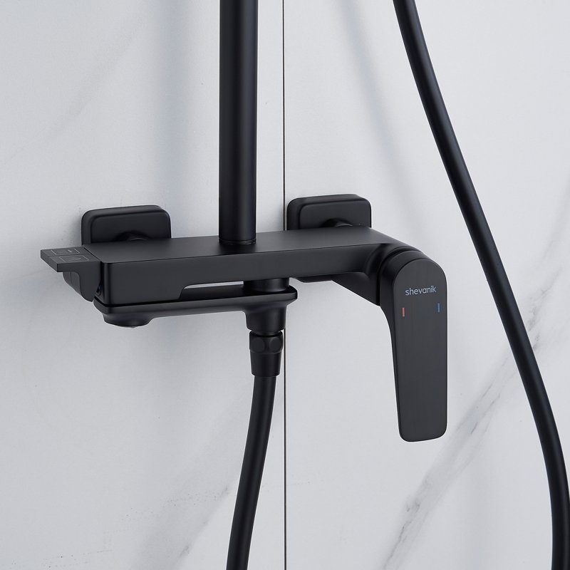 Душевая система Shevanik S8236H, черный