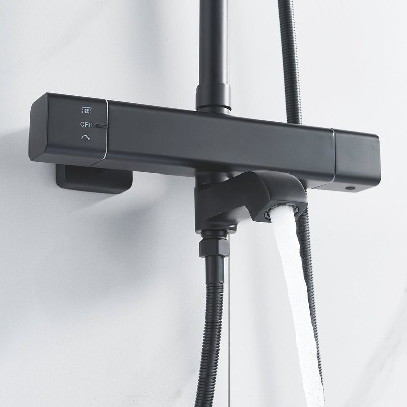 Душевая система Shevanik S8036F, белый/хром