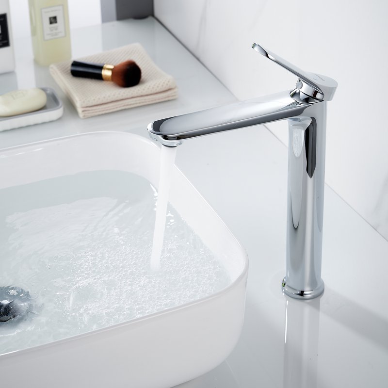 Смеситель для раковины высокий Shevanik S4311, хром