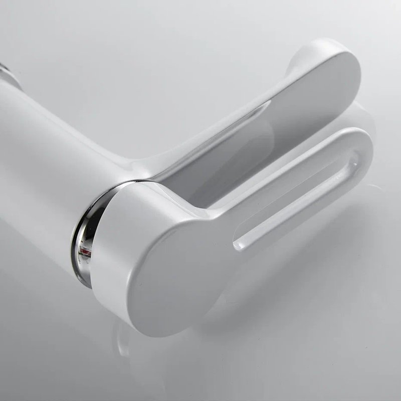 Смеситель для раковины Shevanik S8101F, белый/хром