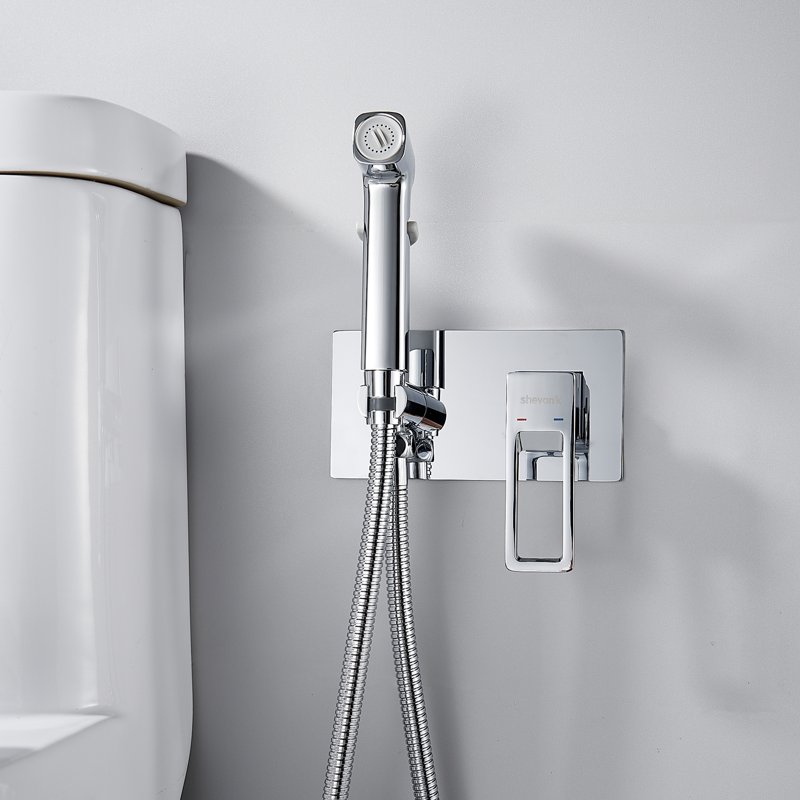 Гигиенический душ со смесителем Shevanik S6805H-1, черный