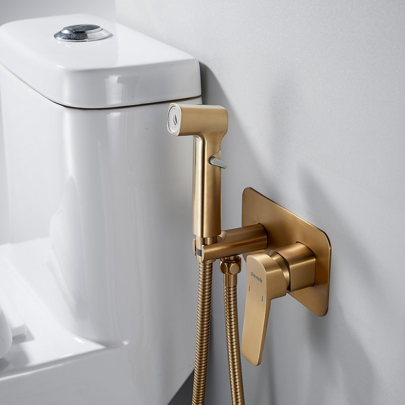 Гигиенический душ со смесителем Shevanik S8505H-1, черный