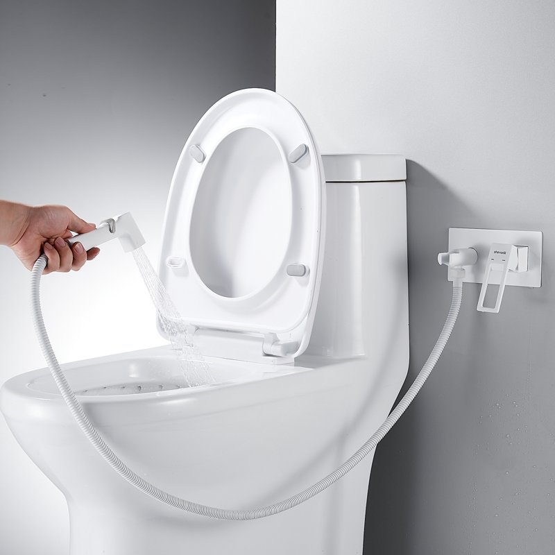 Гигиенический душ со смесителем Shevanik S6805С-1, белый