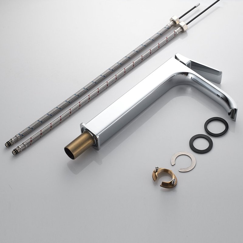 Смеситель для раковины высокий Shevanik S4011, хром