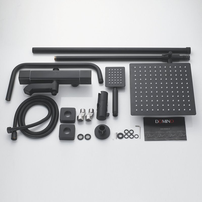 Душевая система Shevanik S8036F, белый/хром