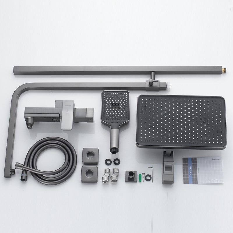 Душевая система Shevanik S9036F, белый/хром