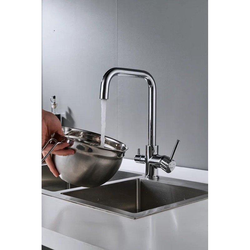 Смеситель для кухни с подключением фильтра Shevanik S228, хром