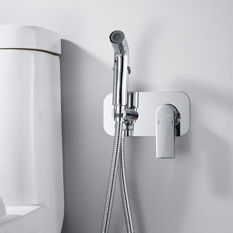 Гигиенический душ со смесителем Shevanik S9905C-1, белый