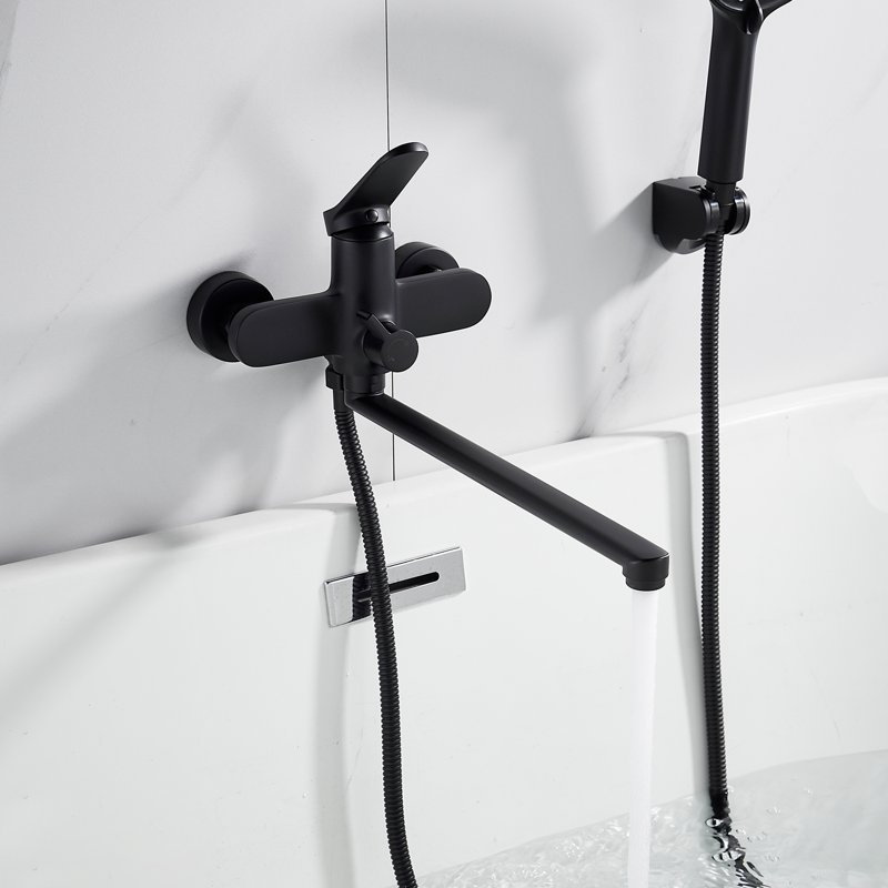 Смеситель для ванны Shevanik S4322H, черный