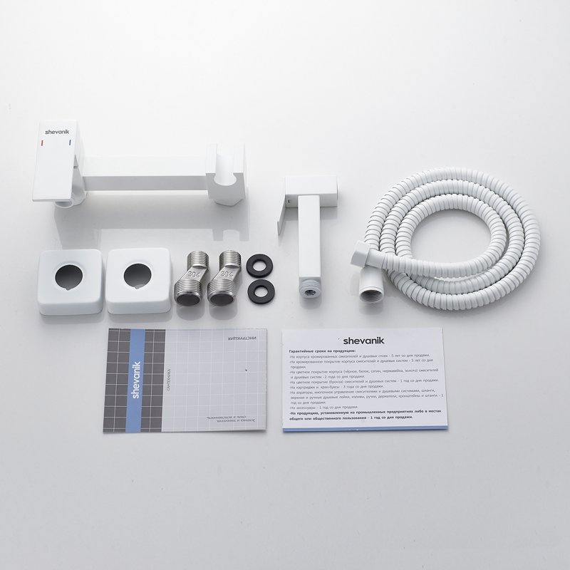 Гигиенический душ со смесителем Shevanik S147T, оружейная сталь