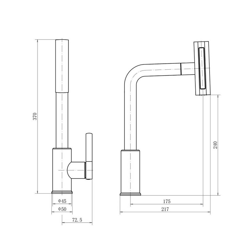 Смеситель для кухни с мультифункциональным изливом Shevanik S263C, белый