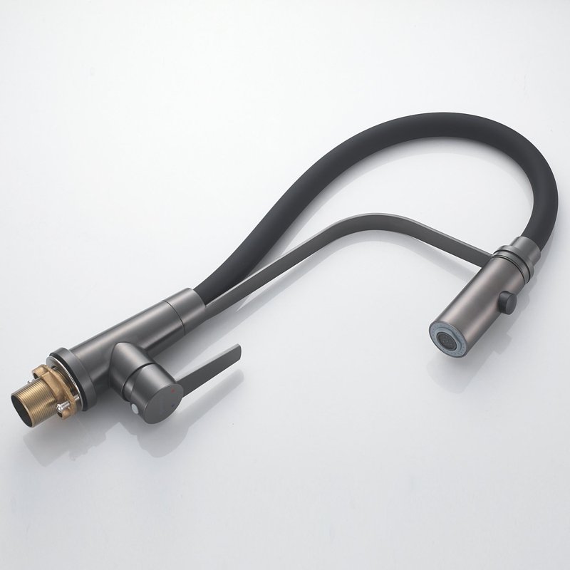 Смеситель для кухни с гибким изливом и режимом 